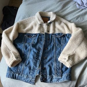 American Eagle Sherpa Denim Jacket